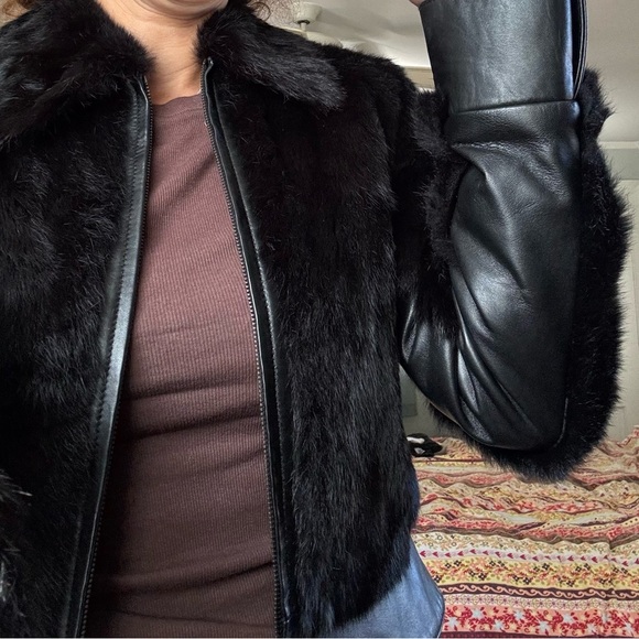 Armani Bunny and Leather Jacket - Picture 7 of 11